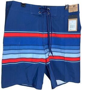 Men’s Performance Apparel Board Shorts Blue Red